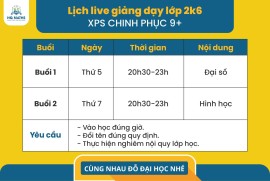 LỚP HỌC XPS 9+ CÙNG 2K6